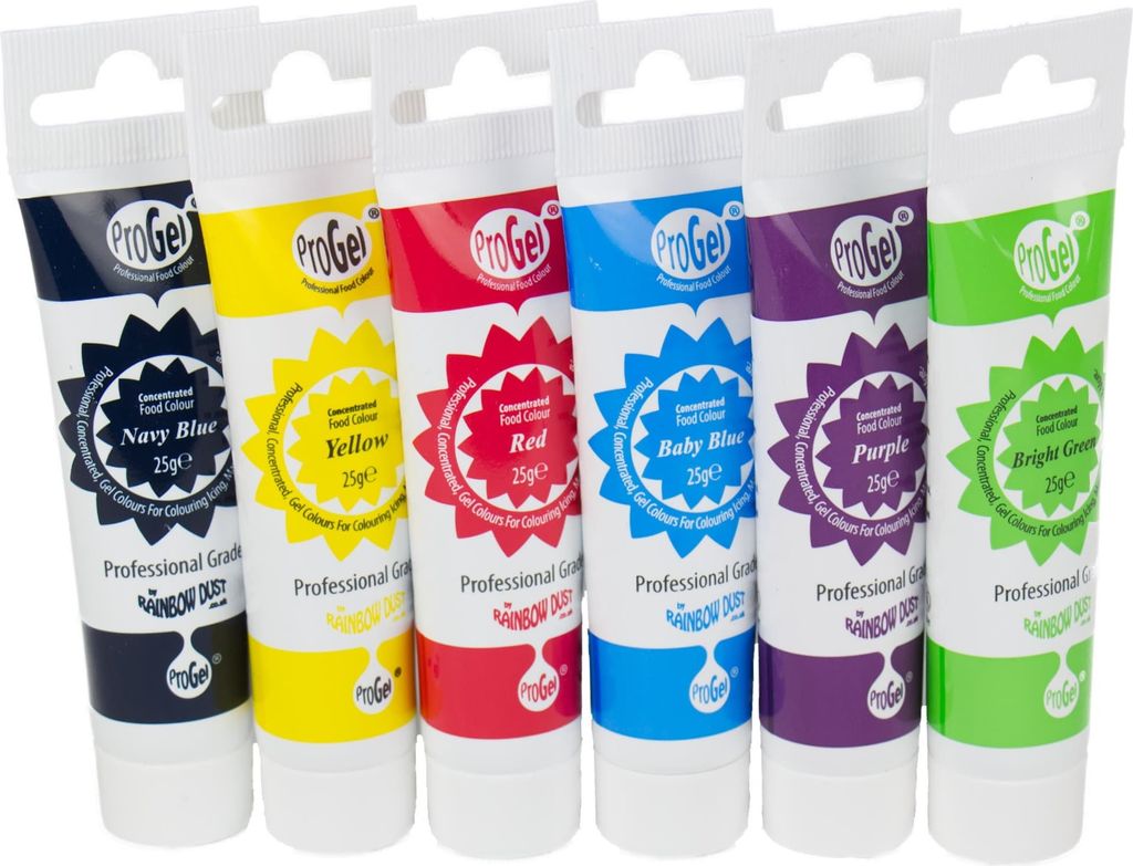 AOS Set | Rainbow Dust Lebensmittelfarbe Pro-Gel 6er Set | Produktbild 