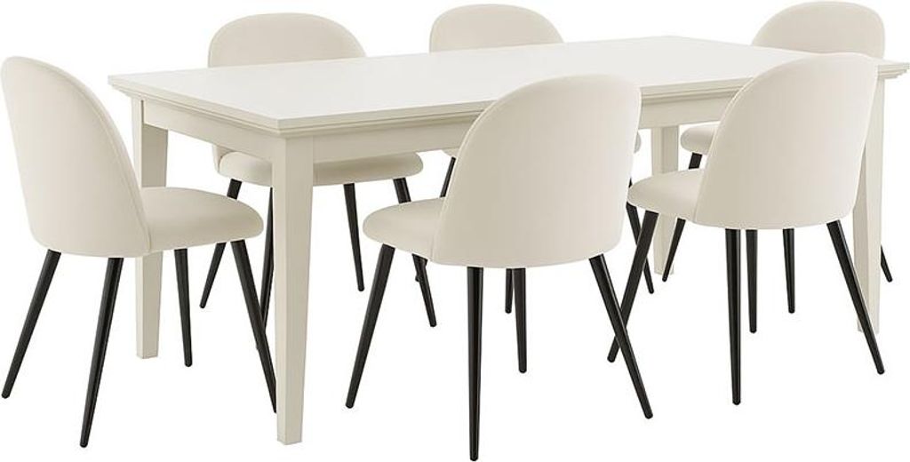 Venedig Essgruppe Tisch weiß 95x180/276 mit 2 Stk. Produktbild 