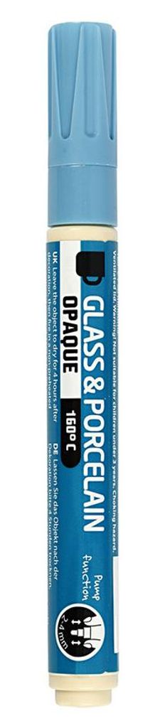 PODARI Glas- und Porzellanmalstift, Strichstärke: 2-4 mm, deckend Hellblau