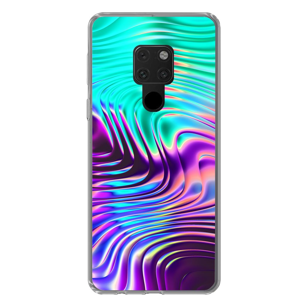 MuchoWow Handyhülle Schutzhülle Hülle für Huawei P40 Lite Kunst - Golf - Psychedelisch Silikon Softcase Handy Hülle - Handy