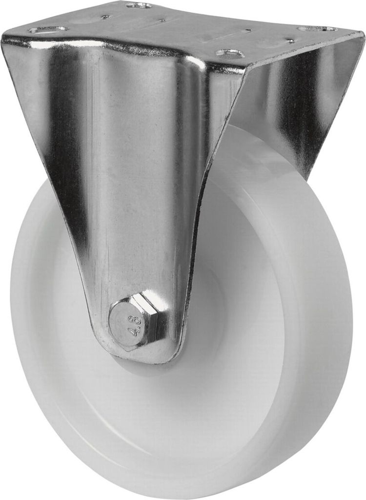 BS Rollen BS Transportrolle L410, Bockrolle, Rad-Ø 125 mm, Tragkr. 175 kg, Rollenlager, Lauffl. Kunststoff, Radk. Kunststoff