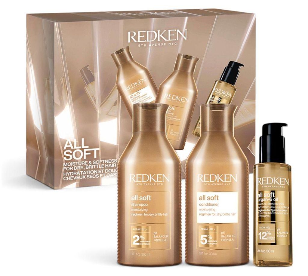 Set festivo Redken All Soft: Shampoo 300 ml + Balsamo 300 Immagine del prodotto 