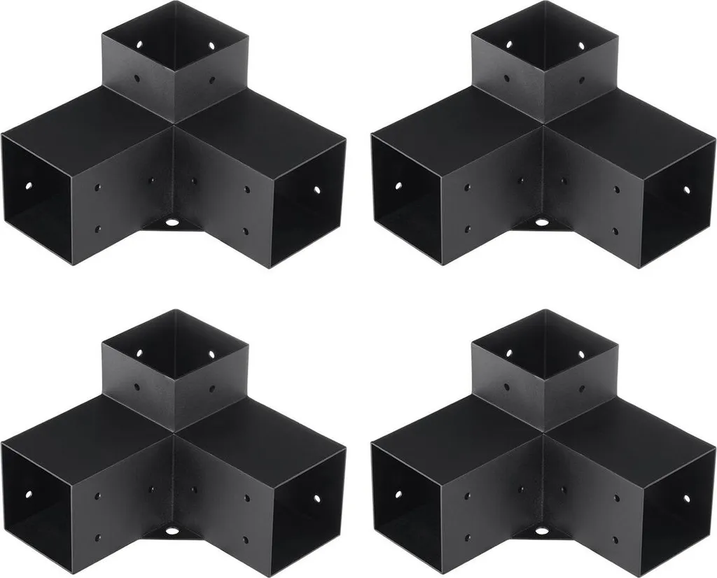 Kit Montaggio Pergola Fai-Da-Te 4x4 - Staffe Angolari 3 Vie Acciaio
