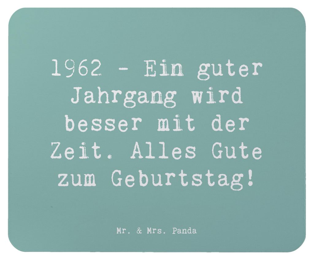 Mr. & Mrs. Panda Mauspad Spruch 1962 Geburtstag - Meeresbrise - Geschenk, Happy Birthday, Geburtstagsgeschenk, mousematte, Mouse Pad, Geschenkidee,...