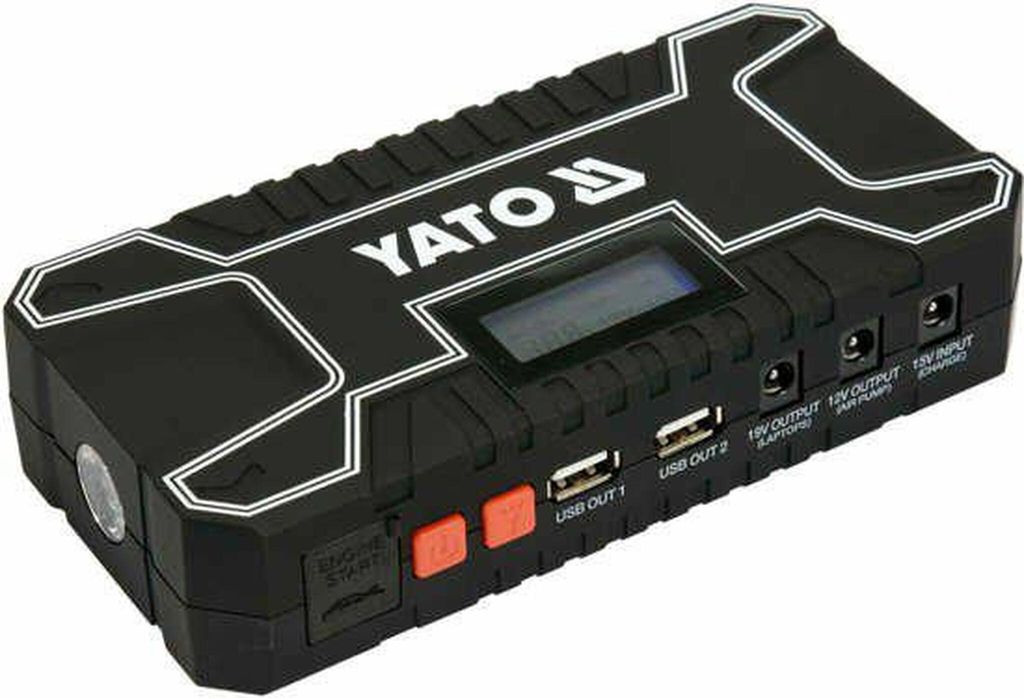 YATO Powerbank mit Starthilfe YATO Powerbank 12000mAh mit 12V Starthilfe und USB-Ladefunktion