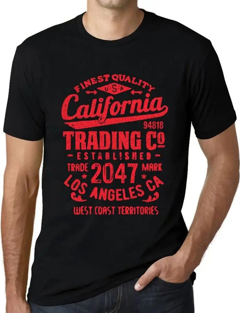 Herren Grafik T-Shirt Handel in Kalifornien seit 2047 – California Trading Since 2047 – Öko-Verantwortlich Vintage Jahrgang Kurzarm Lustige Druck