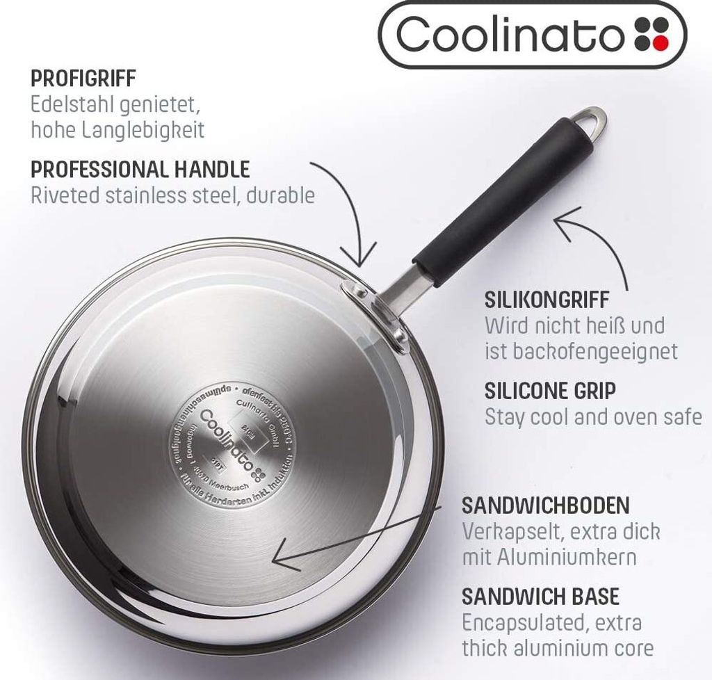 Coolinato Silikon Universalschüssel 24 cm Grau 2tlg ab 43,99