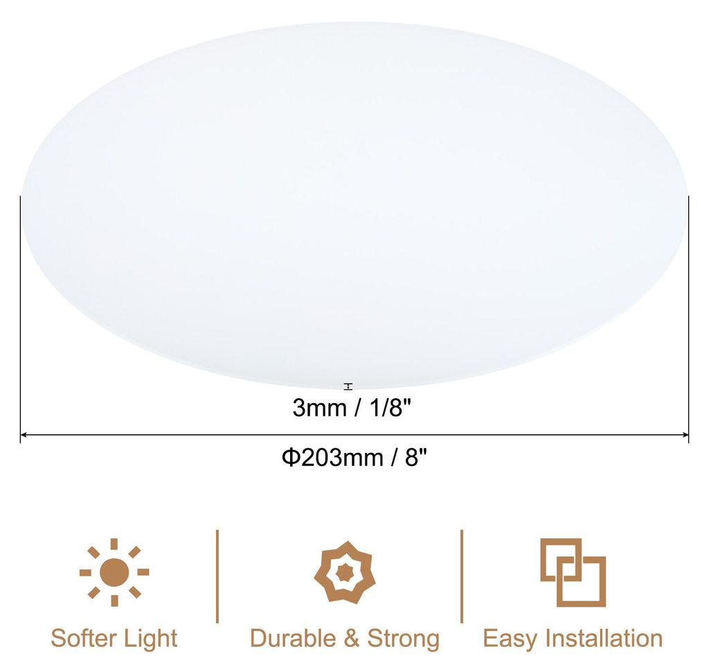 Lampenschirm Diffusor, 8" Durchmesser Runder Diffusor fš¹r Trommel-Lampenschirme Pendelleuchten, DIY Lichtschutz passt fš¹r 8,5-10" ?ffnungen, ...