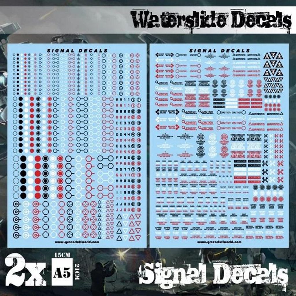 Green Stuff World GSW2116 - Waterslide Decals - Robot Signals - Neu