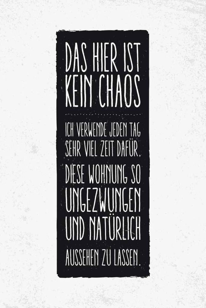 vianmo Holzschild 30x20 cm Wohnung hier ist kein Chaos