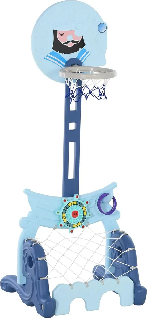 Set de sport 3 en 1 bleu : fini l'ennui avec le basket foot et golf