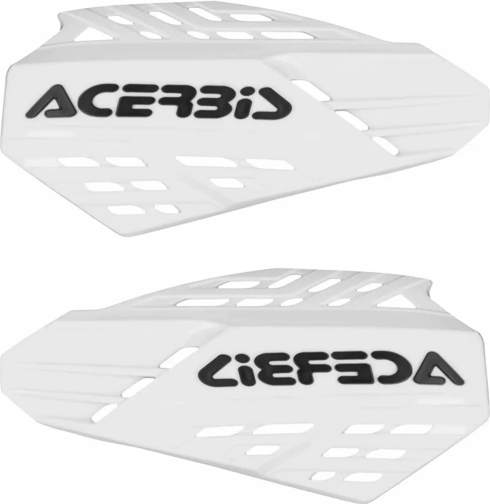 Protège-mains Acerbis blancs au design linéaire ventilé et ouvert