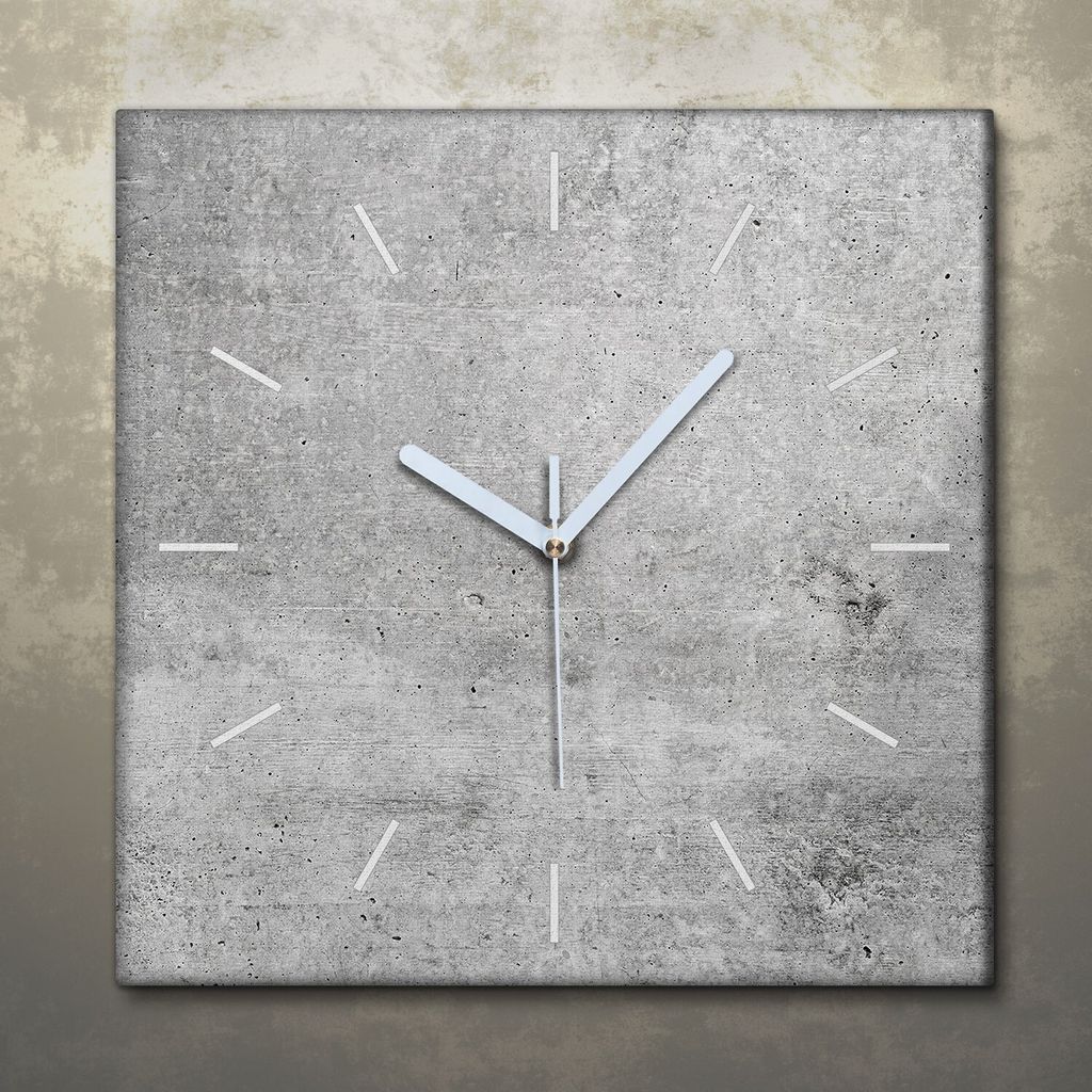 Wohnzimmer Leinwand Uhr Geräuschlos Küche 30x30 Beton, Produktbild 