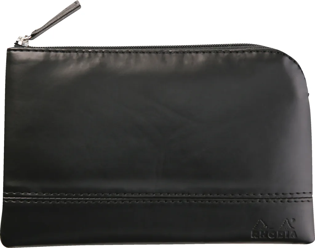 Rhodia Rhodiarama Étui Noir 11x17 cm zippé en similicuir souple