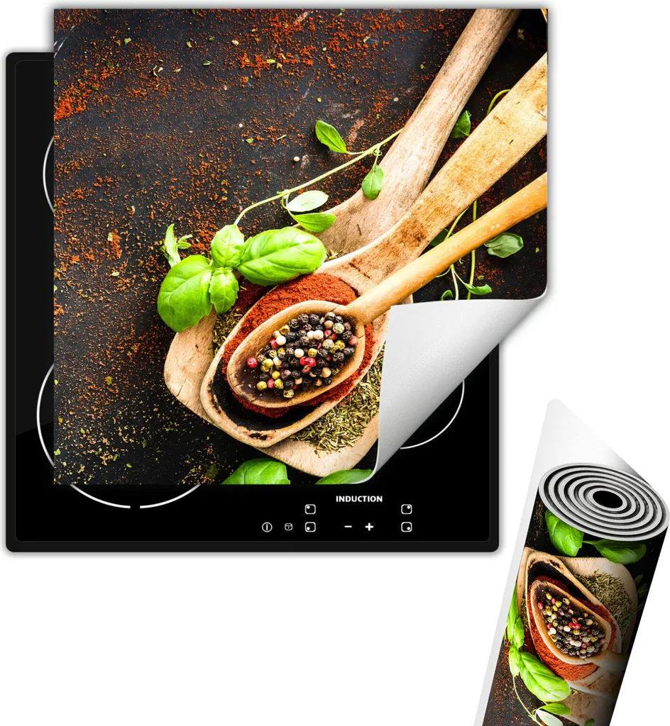 Piastra Coprifornelli 50x52 Vetro | Protezione Cucina Spezie Colorate
