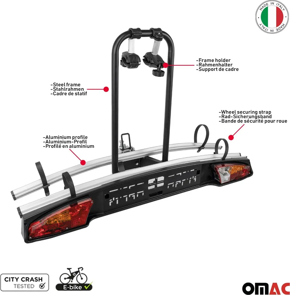Porte-vélos plateforme sur rotule pour 2 VAE - Haute performance - 2