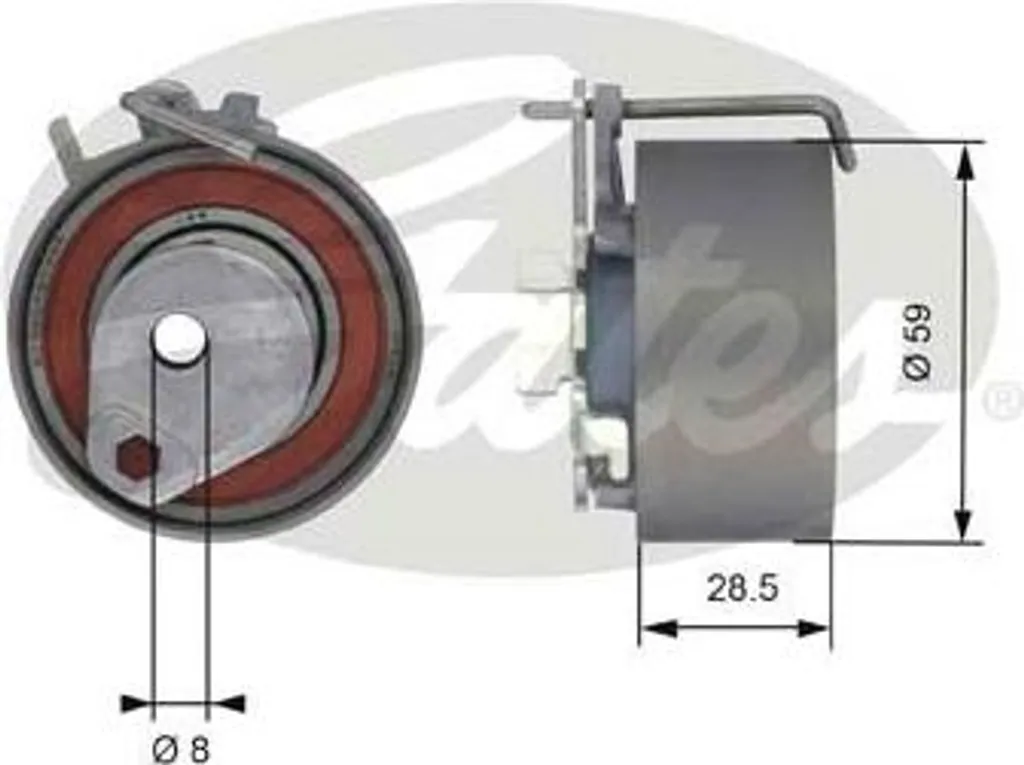 Gates T43126 Galet Tendeur de Courroie de Distribution OE 130701564R