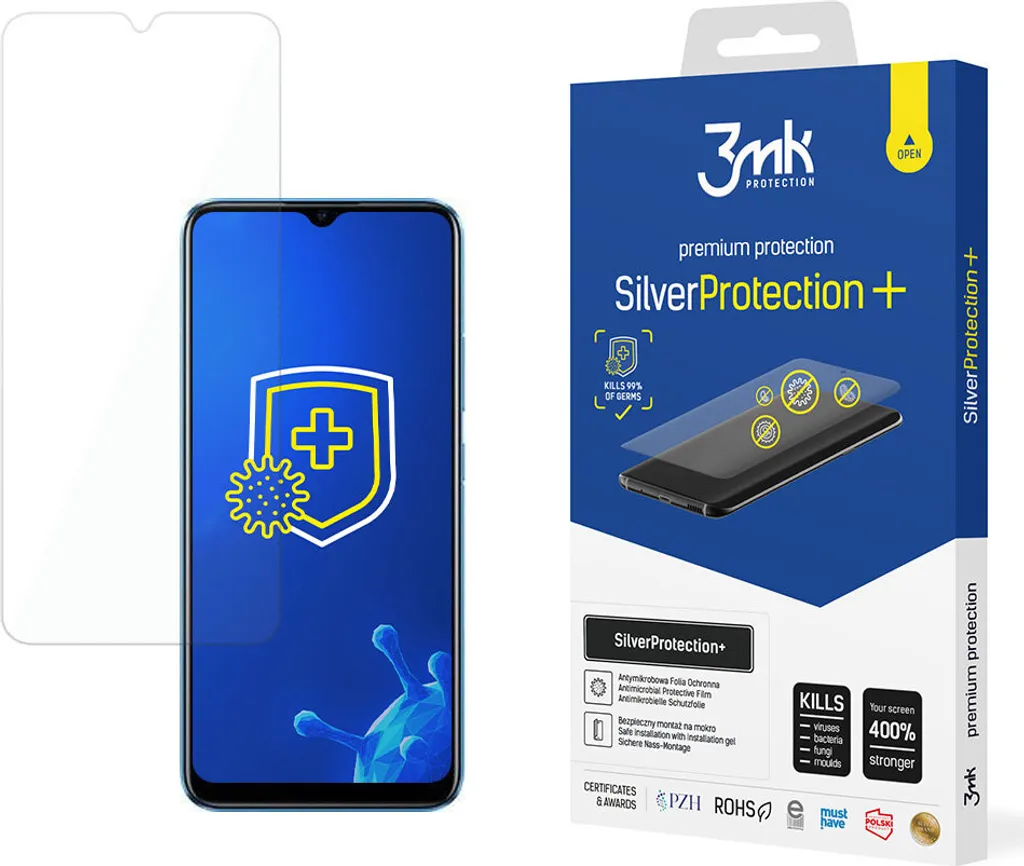 Protezione Argento 3mk+ Realme C20A Pellicola Originale 3mk