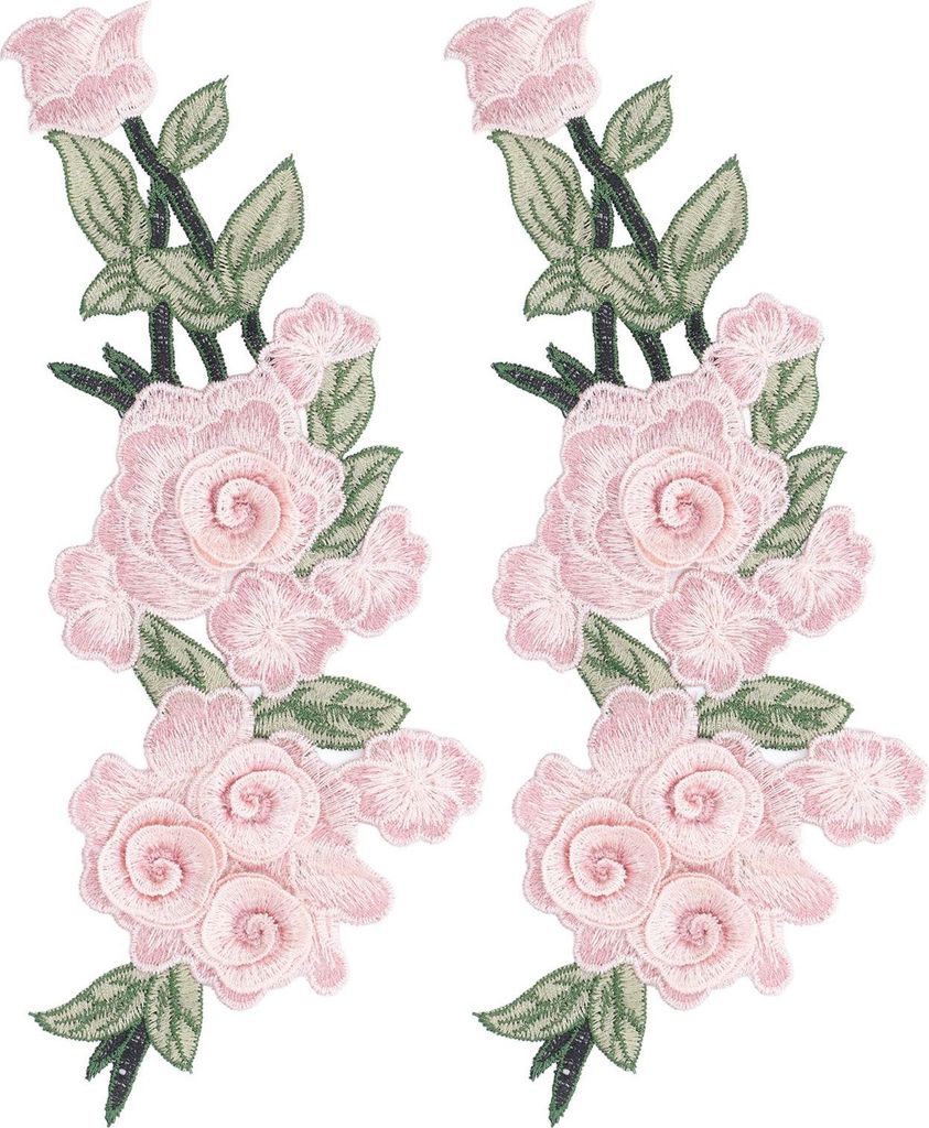 Einzigartige Gestickte Blumenflecken fr DIY -Kleidung, Accessoires auf Westen, Hte, Taschen, Gelb (Rosig)