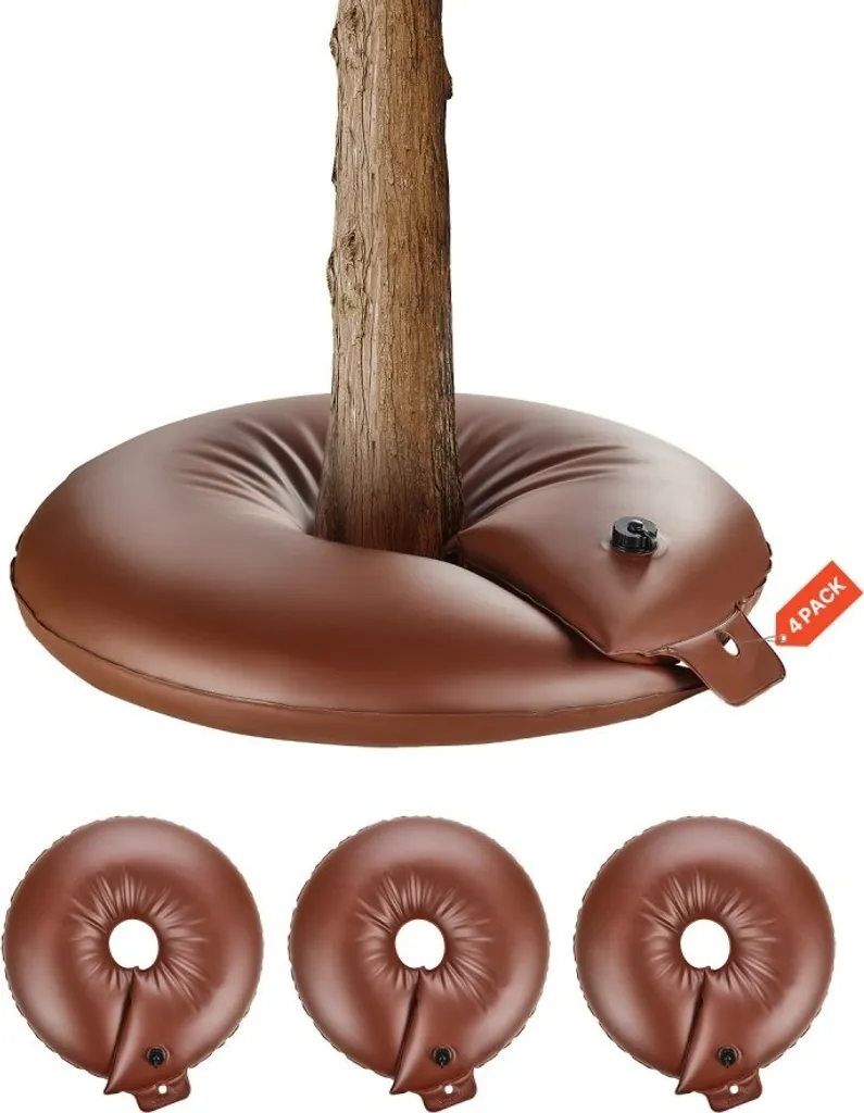 Anneau d'arrosage pour arbres - Set de 4 Sacs 60,6L Haute Performance
