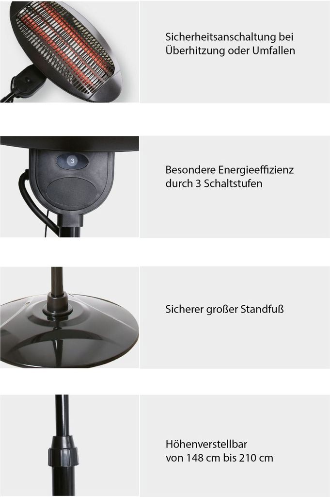 OLYMPIA H+H BS 55 Infrarot-Heizstrahler 2.000 W Produktbild 9