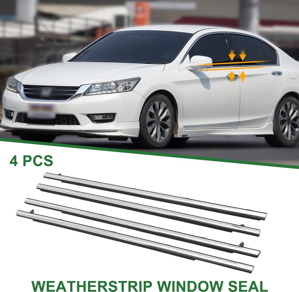 Stop aux Fuites de Fenêtres Honda Accord 13-17, Kit de Joints PVC Argenté