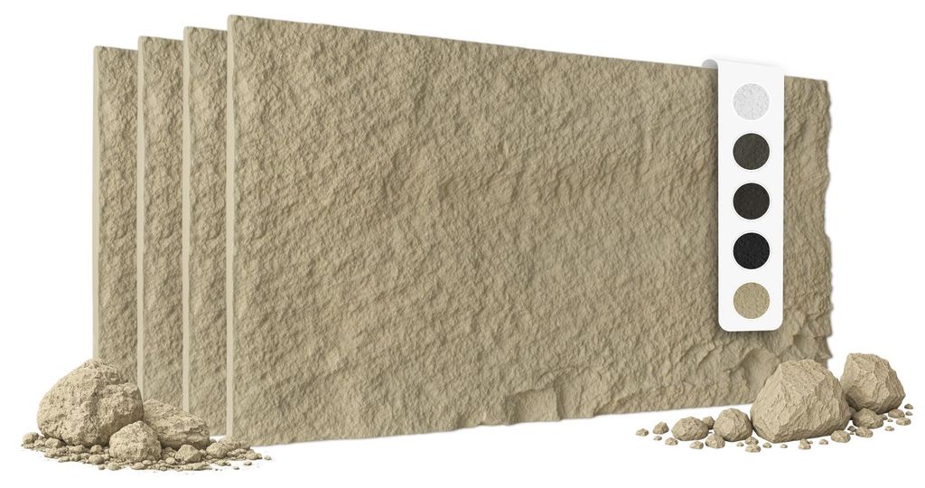 HEXIM Steinoptik Felsen Platten 4 Stück 120x60cm Produktbild 