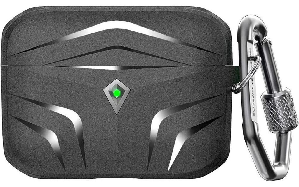 Ahastyle Airpods Pro 2019 Robustes Antichoc TPU Hülle Schwarz kompatibel mit Ladecase