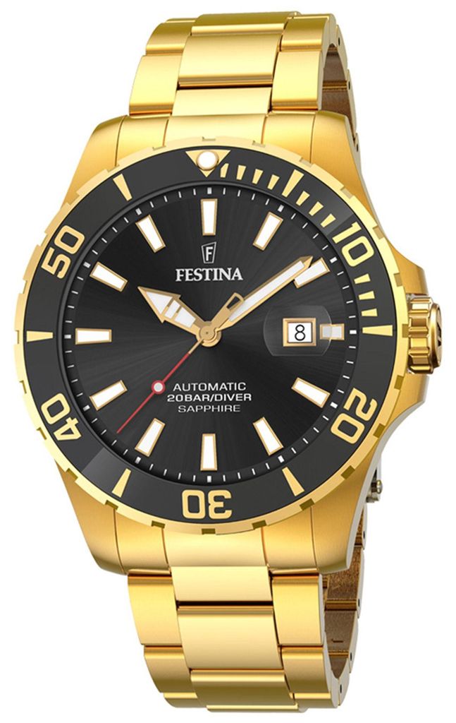 Festina F20533/2 Uhr Herrenuhr Edelstahl Datum gold Produktbild 