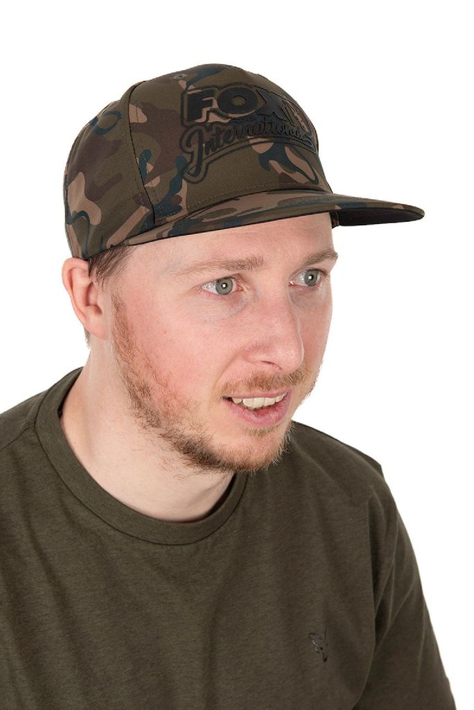 Fox Carp Herren Camo Flat Peak Snapback Cap