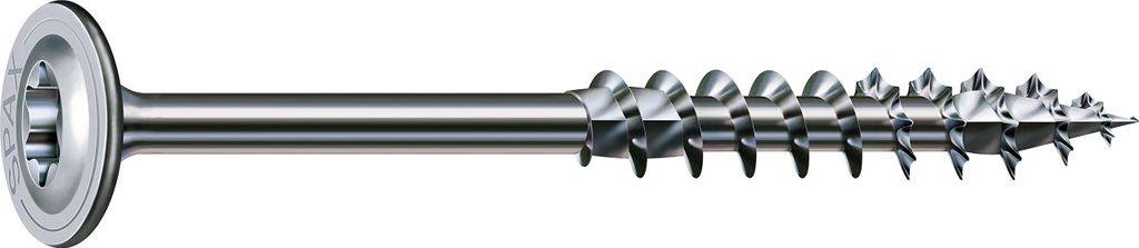 SPAX Holzbauschraube, 10,0 x 280 mm, 25 Stück, T-STAR plus, Tellerkopf, Teilgewinde, 4CUT, WIROX A3J, 251011002805