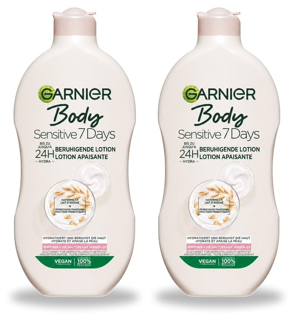 2 x Garnier Body Sensitive 7 Days Bodylotion mit Hafermilch Produktbild 