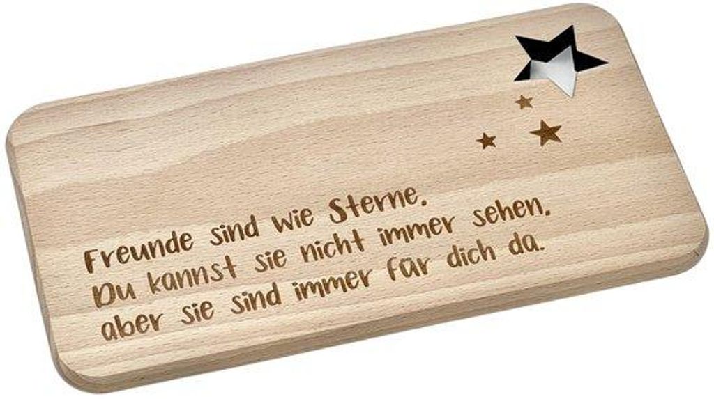 Keramisch Frühstückstisch mit Abstellfläche und Gravur (Freunde)