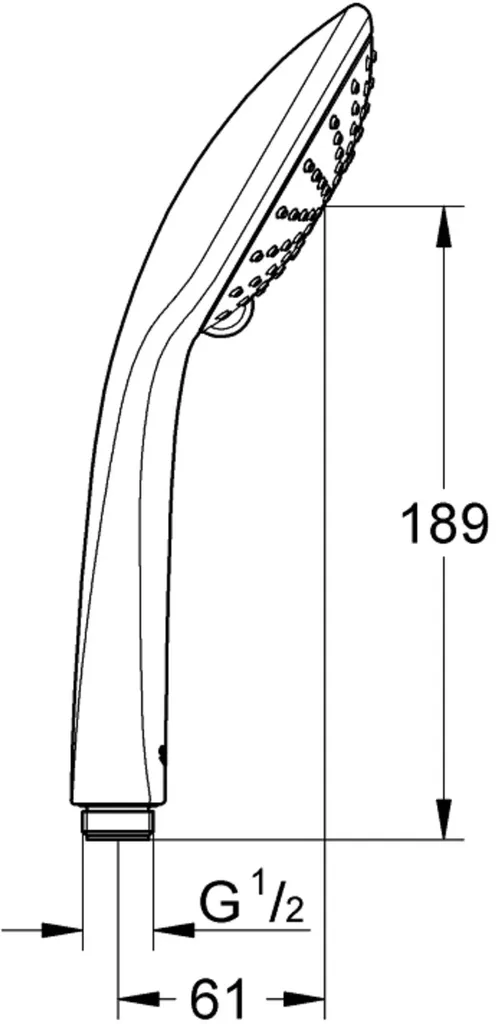 Pommeau de douche GROHE à 2 jets réglables - Douchette à main chromée - 4
