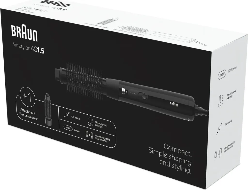 Brosse soufflante Braun BRAS150E pour boucles et volume sur mesure