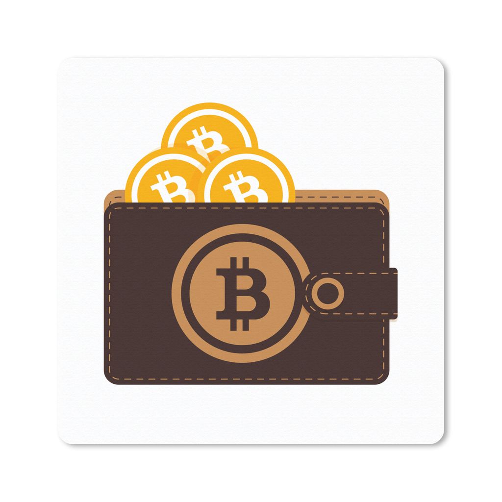 MuchoWow Mauspad Mousepad Bitcoin-Brieftasche 30x30 cm - Mousepads - Maus Mat - Pad - Mausunterlage - Gaming