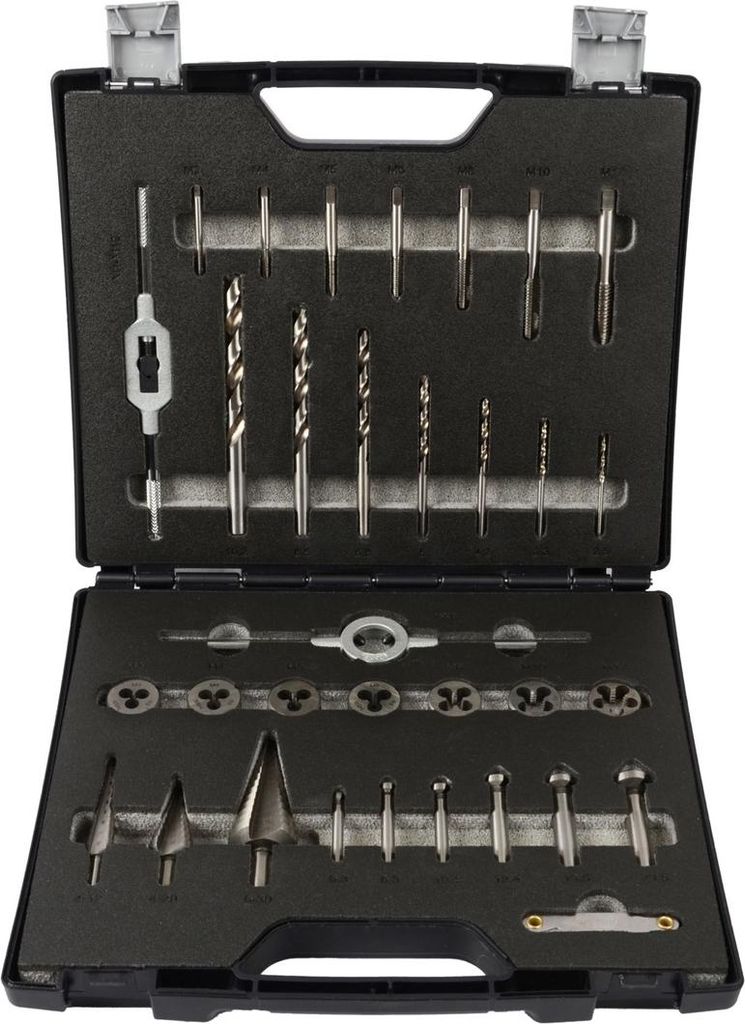 Projahn Metallbearbeitung-Set HSS-G 33-tlg. M3-M12 in Kunststoffkoffer