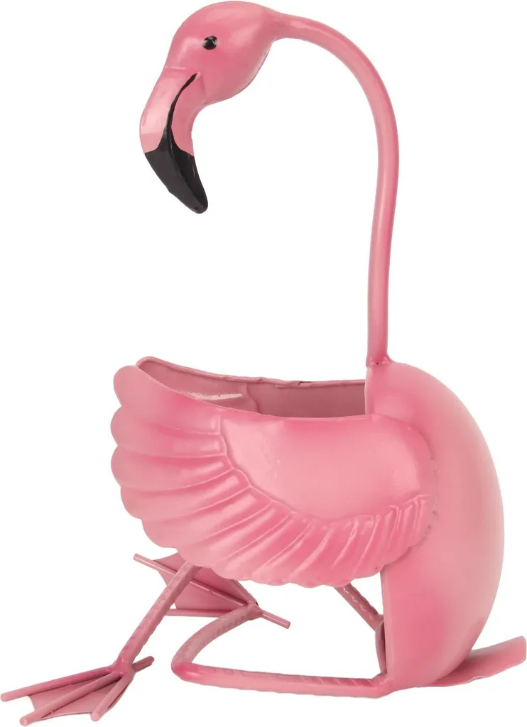 Support à vin en fer Flamingo - Porte-bouteille design rose pour table