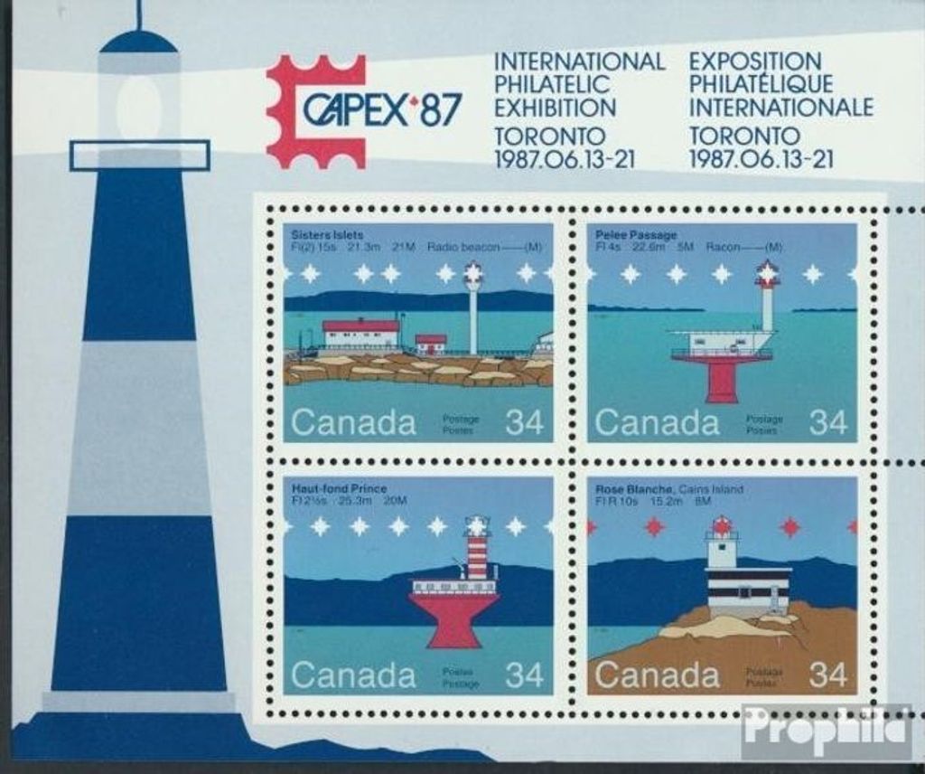 Briefmarken Kanada 1985 Mi Block4 (kompl.Ausg.) postfrisch Briefmarkenausstellung