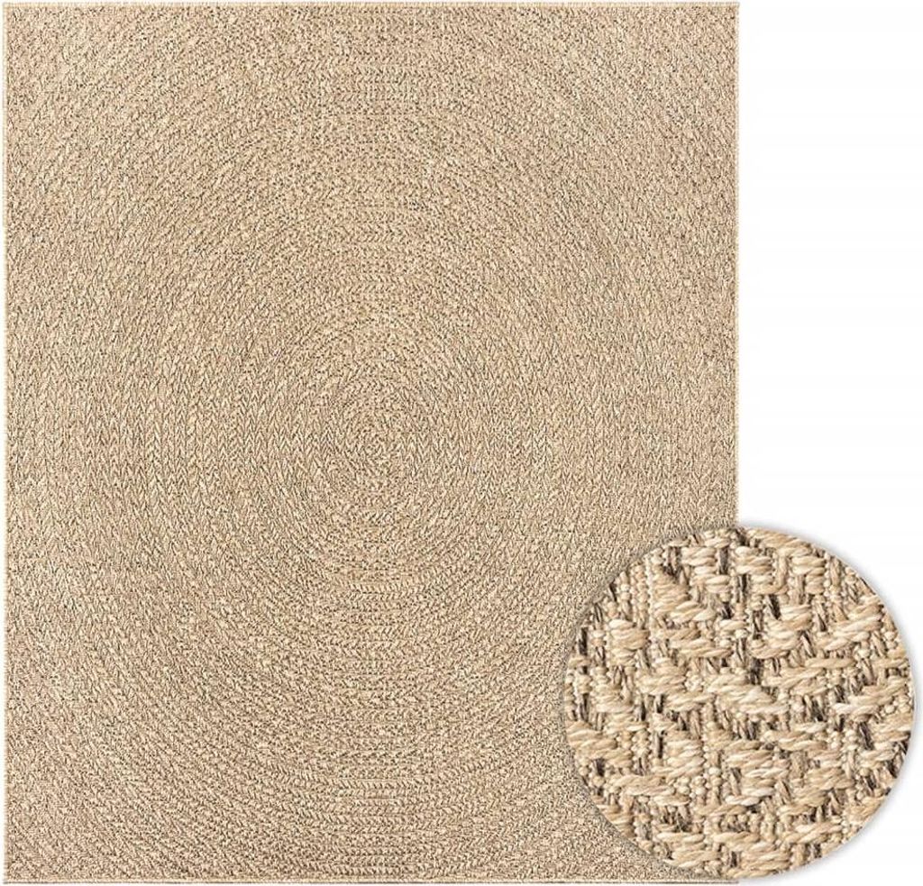 vidaXL Teppich ZIZUR 240x340 cm Jute-Optik Indoor und Produktbild 