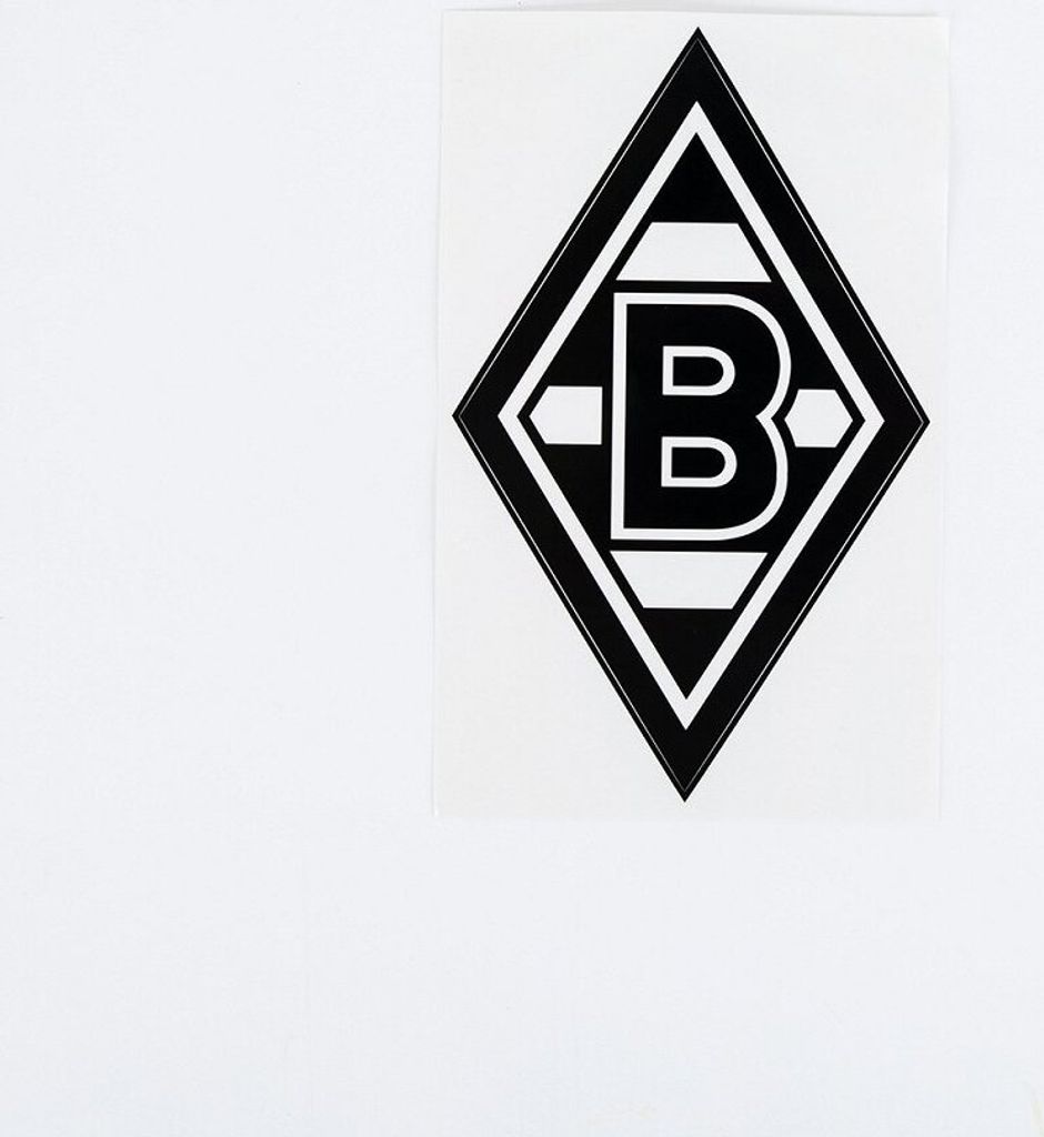 VfL Borussia Mönchengladbach BMG Edelaufkleber Raute schwarz XL