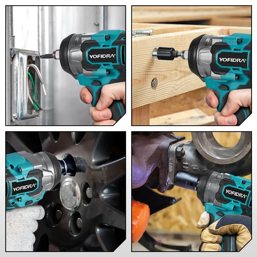 Clé à chocs électrique sans fil 1200Nm outil de perçage pour Makita
