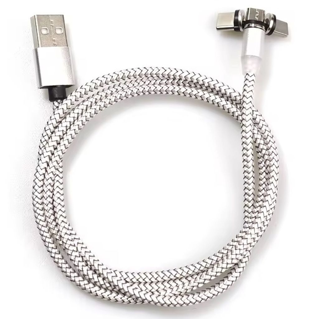 USB-Ladekabel 3in1 mit magnetischen Anschlüssen - Silber KP30707
