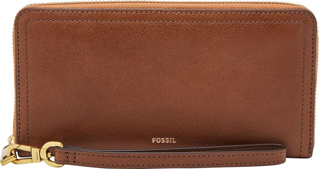 FOSSIL porte-monnaie Logan RFID Zip Around Clutch Brown Image du produit 