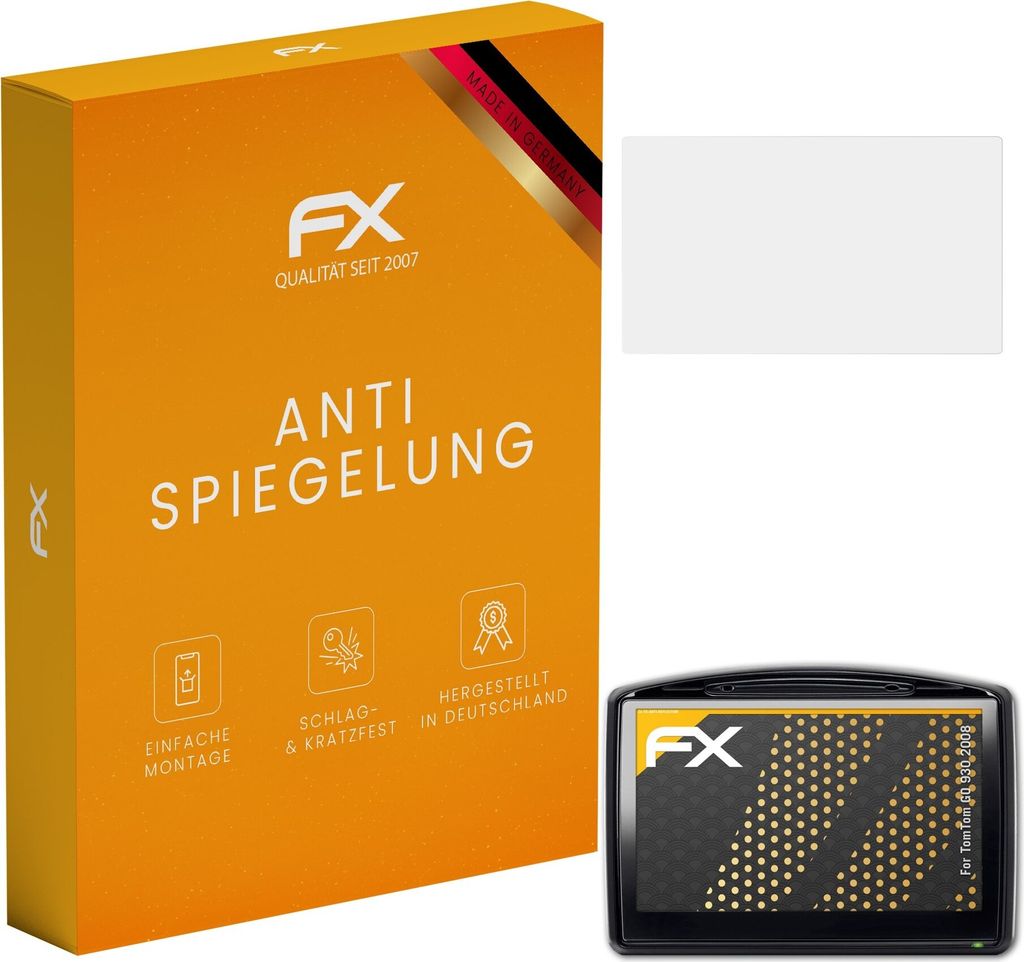 atFoliX FX-Antireflex 3x Schutzfolie kompatibel mit TomTom GO 930 (2008) Displayfolie