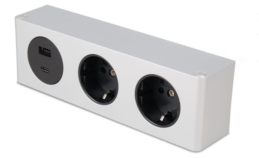 kalb | Multiprise à 3 prises, 2 prises 230 V et port USB Image du produit 