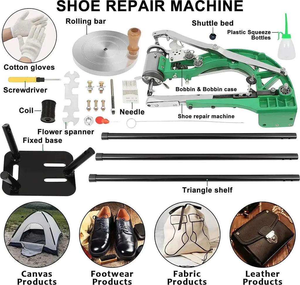Machine à coudre Schuster à tête pivotante 360° pour cuir et métal - 5