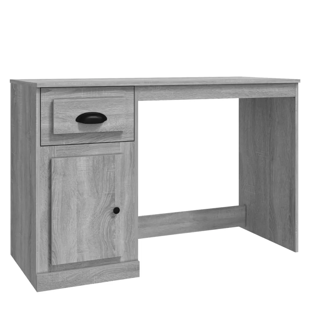 Scrivania per Cameretta 115x50x75cm Grigio Sonoma - Robusta e Facile