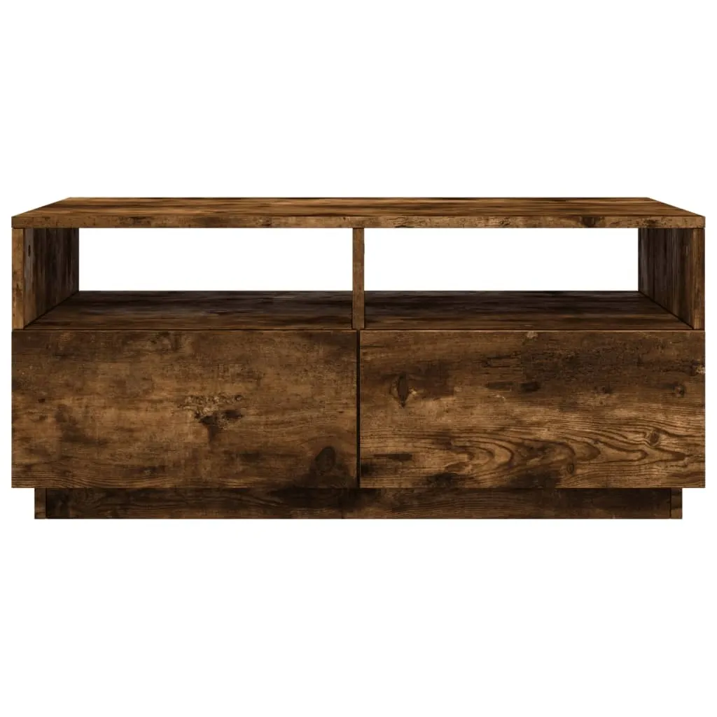 Analisi Tavolino Durevole Octo Rovere Fumé con LED 90x49x40 - 5