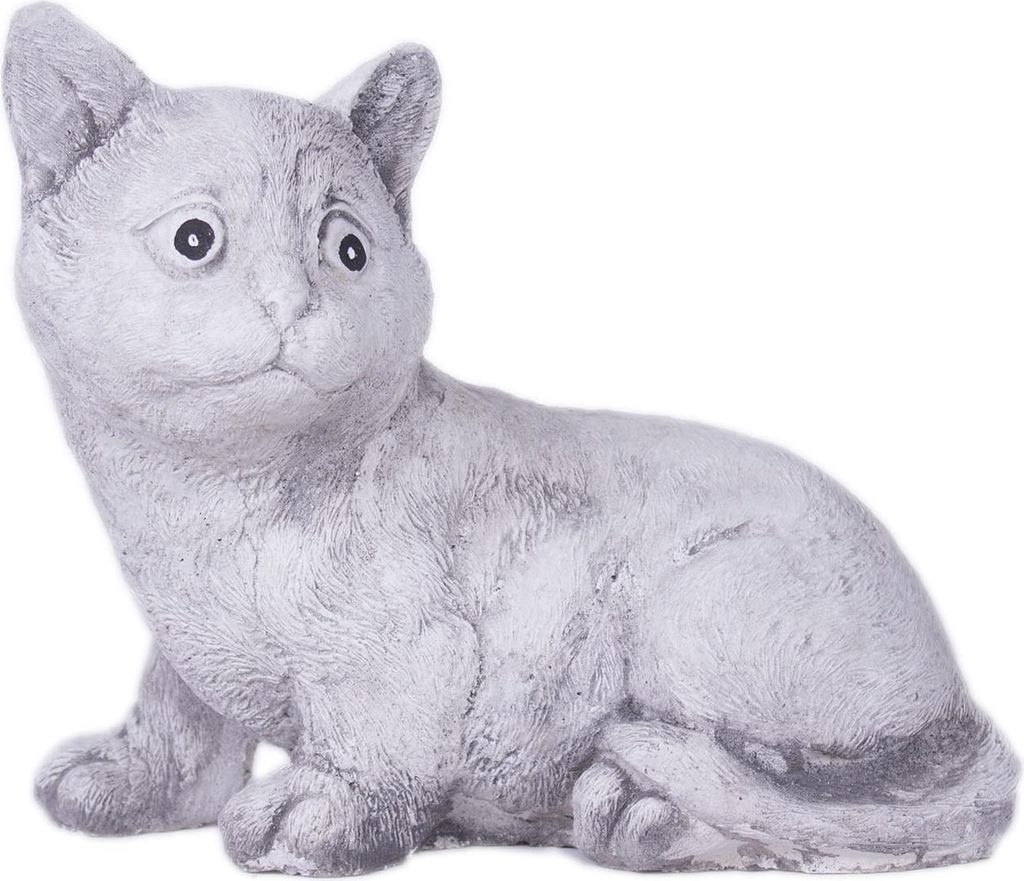 Dekorative Gartenskulptur einer Katze aus Beton